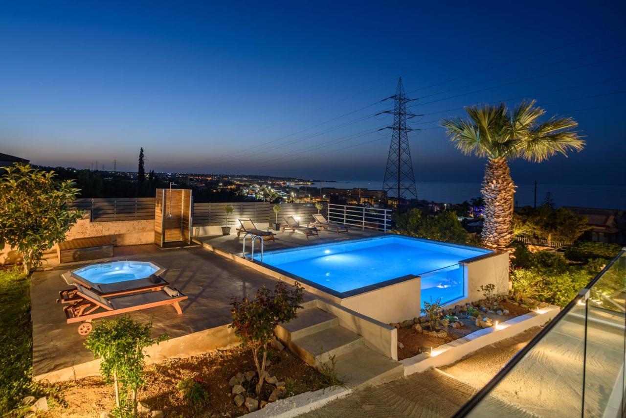 Queen'S Gem Luxury Villa - Heated Jacuzzi & Pool Hersonissos  Ngoại thất bức ảnh