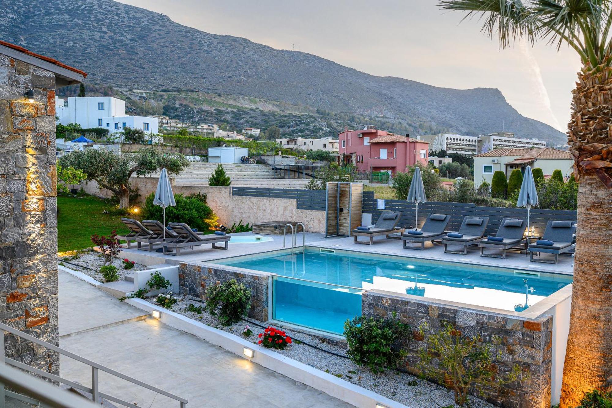 Queen'S Gem Luxury Villa - Heated Jacuzzi & Pool Hersonissos  Ngoại thất bức ảnh